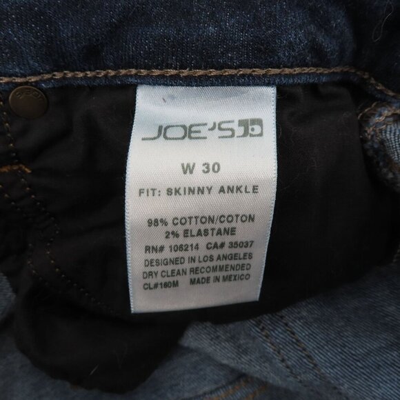 Joes Jeans Women 30 Katya Skinny Ankle Dark Blue Denim Jeans Cotton Blend Pocket - Picture 8 of 11
